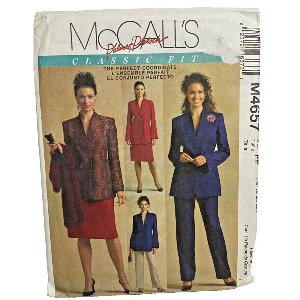#M4657 McCalls Misses Lined Jacket Pants and Skirt Sewing Pattern SIZE 16-22